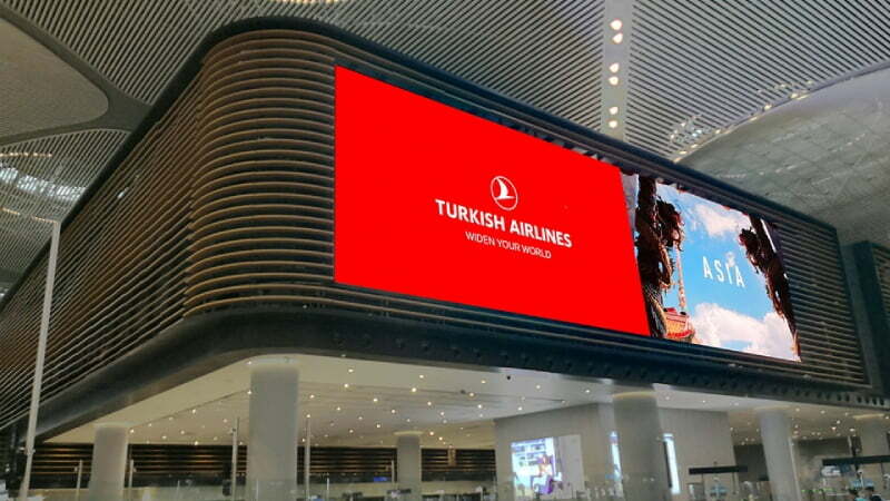 İGA – İstanbul Havalimanı Dijital LED Ekranlarda Reklam